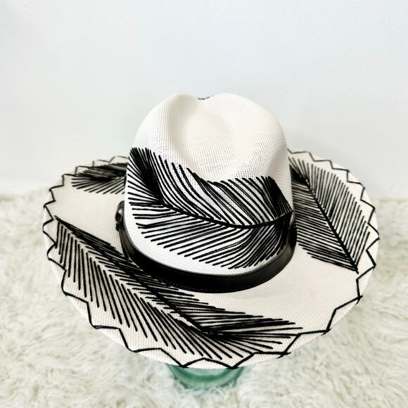 Rare Summer Romero Mexican Handmade Palm Leaf Embroidered Western Hat main image 12